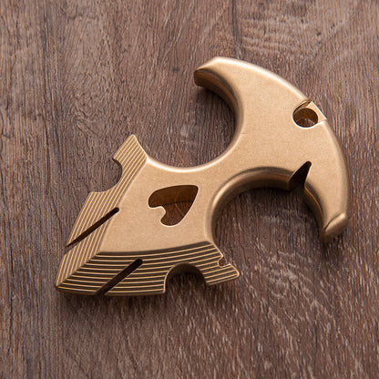 2025 New Argus Full Brass Self Defense Push Dagger Knuckles