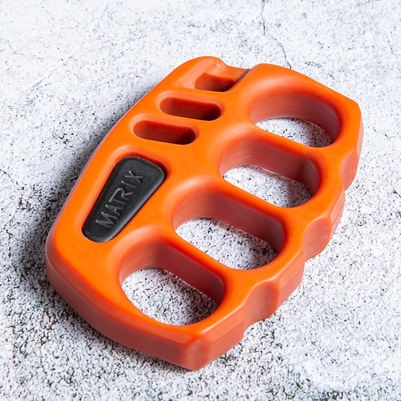 Orange Plastic Knuckle Duster - Cakra EDC Gadgets